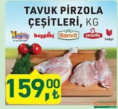 TAVUK PİRZOLA ÇEŞİTLERİ KG